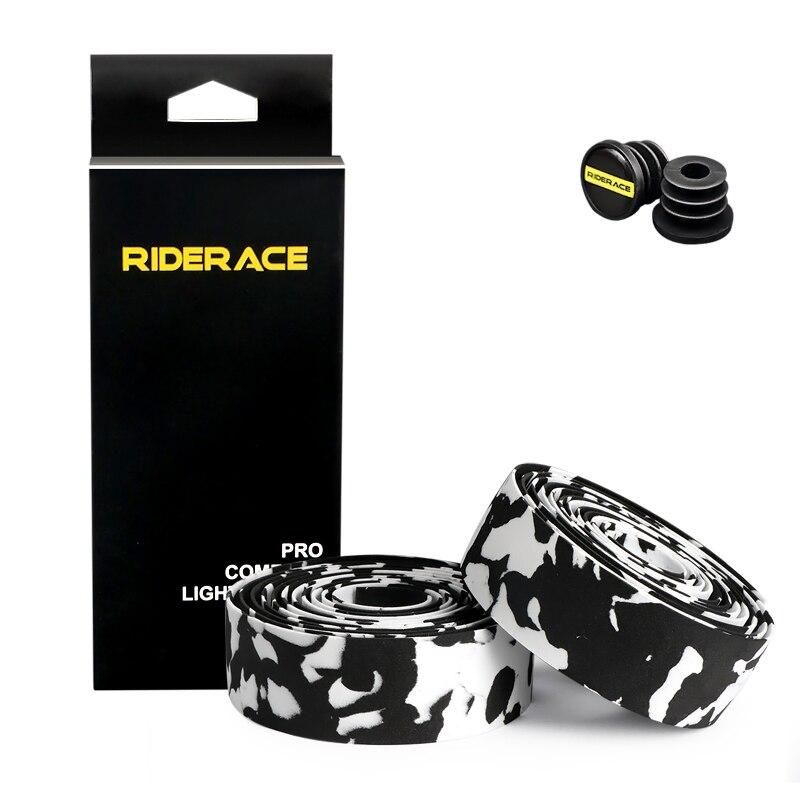 2 stk Sykkelstyretape Kamuflasje Ultralett Sklisikker Svamp Landeveissykkel Styrestropp Med Styreplugger Sykkeltilbehør