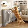 Slatted Radiator Cover Painted Cabinet With Line Grill Design 172L * 19W * 81H Cm Grey