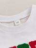 European and American Girls' Christmas Embroidery Bow Sweatshirt and Flare Pants Set