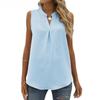 Summer Women Vest Solid Chiffon Shirt Loose V-Neck Pullover Sleeveless Top Waistcoat