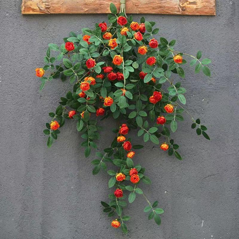 Artificial Rose Vine Wall Hanging for Indoor Decoration