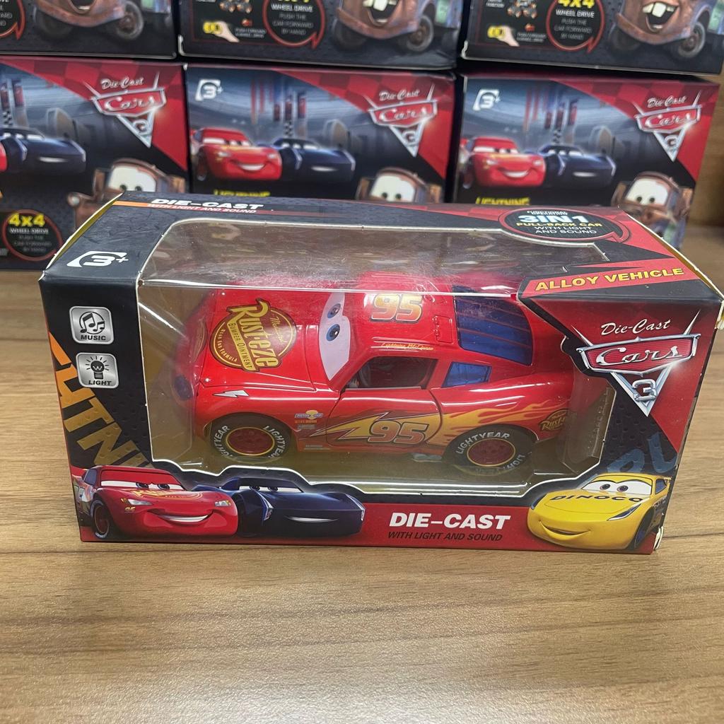 Pixar Mcqueen Pull-Back Cars Model Car Inertial With Lights Music Figures Sticking Out Tongueg Kids Toy Gifts 3 Kid Friendly Entertaining Fun Play