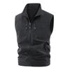 Men's Lightweight Softshell Vest with Zipper Pockets Windproof Sleeveless Jacket for Hiking Golf Outdoor Outwear Windbreaker