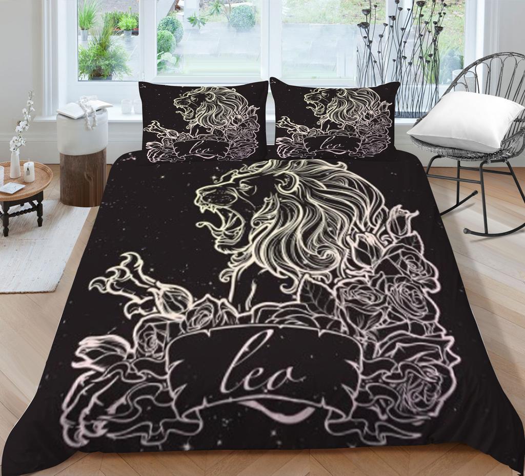 Geometric Shape Quilt Cover Pillowcase Two Three Piece Set Polyester Home Textile Kit 3D Digital Printing