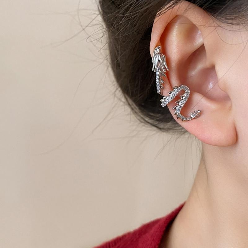 Unique Dragon Ear Cuff Adornment Stylish and Fashionable Clip On Earrings for Non Pierced Ears Dainty Ear Jewelry Charm