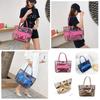 Stylish Pvc Transparent Jelly Beach Bag Waterproof Shoulder Bag In Rose Red Blue Gold Brown