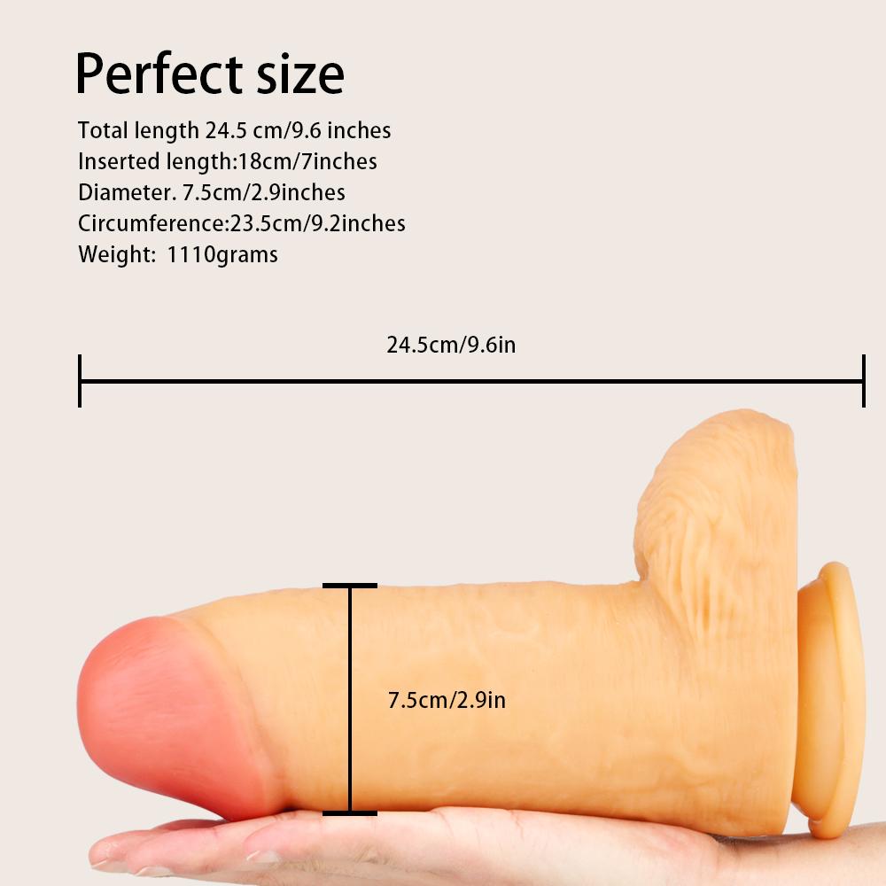 Obrovské dildo Tlustý penis Dvojitý silikonový penis Pro dospělé Sexuální hračky Pro ženu Vagina Anální Masturbace Měkký Realistický Velký penis