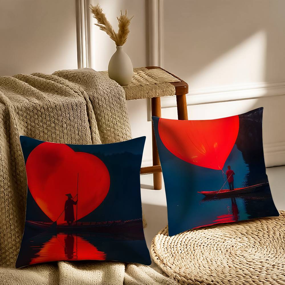 Creative Heart Stealing Pillow Case Sofa and Living Room Decorative Cushion Covers Dust-proof and Mite-proof Invisible Zipper