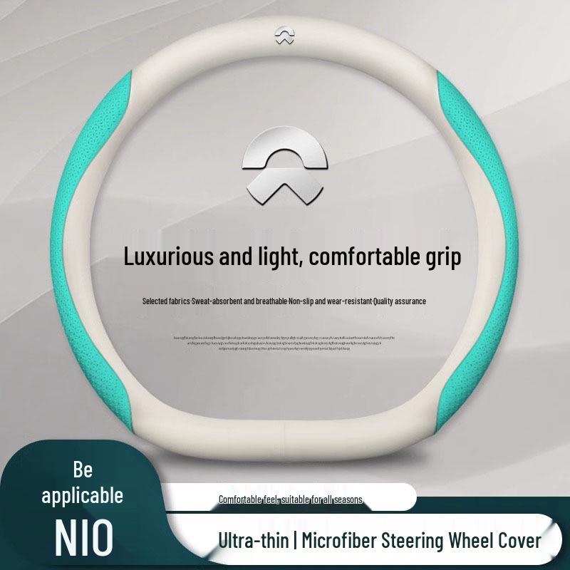 NIO ET5/ET7/ES6/ES8/ES7 Ultra-Thin Genuine Leather Steering Wheel Cover for All Seasons