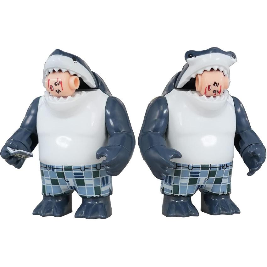 MOOXI-MOC Набор Минифигурок Киносупергероев Акулочеловек, Минифигурки Акулокороль Строительный Блок, Сделано для Поклонников Фильмов(2pcs)