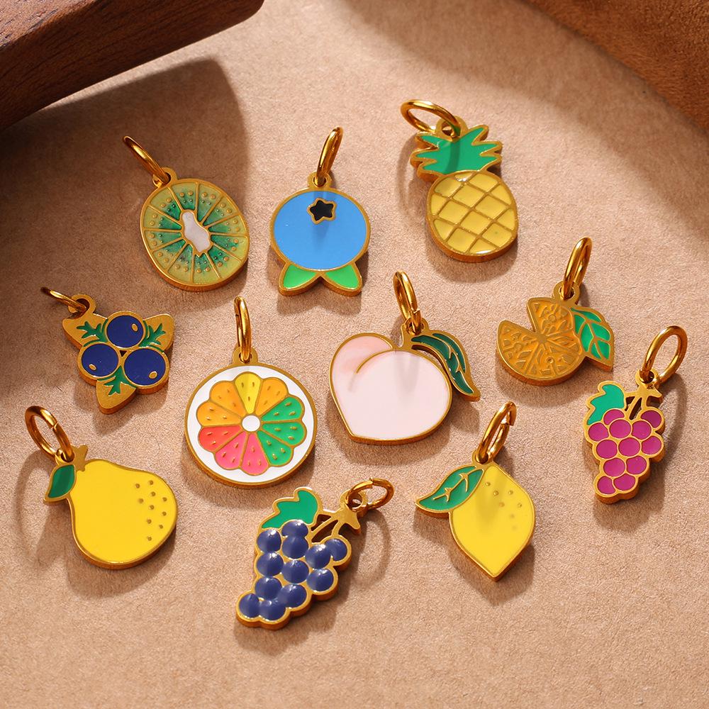 Colorful Fruit Series: Pineapple & Orange DIY Bracelet Necklace Pendant