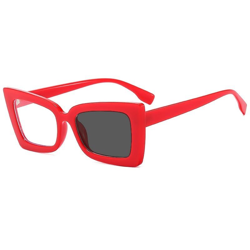 

Retro Large Square Femal Glass Frame Photochromic Grey Anti Blue Light Computer Women Reading Glasses Degrees 0~+6 +600