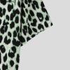 INCERUN Oversized Men's Short Sleeve Lapel Collar Button Up Leopard Print Shirts Tops