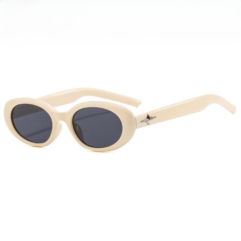 

1pc women s oval fashion glasses with star decor, lightweight plastic frame. Stylish for casual & formal wear.