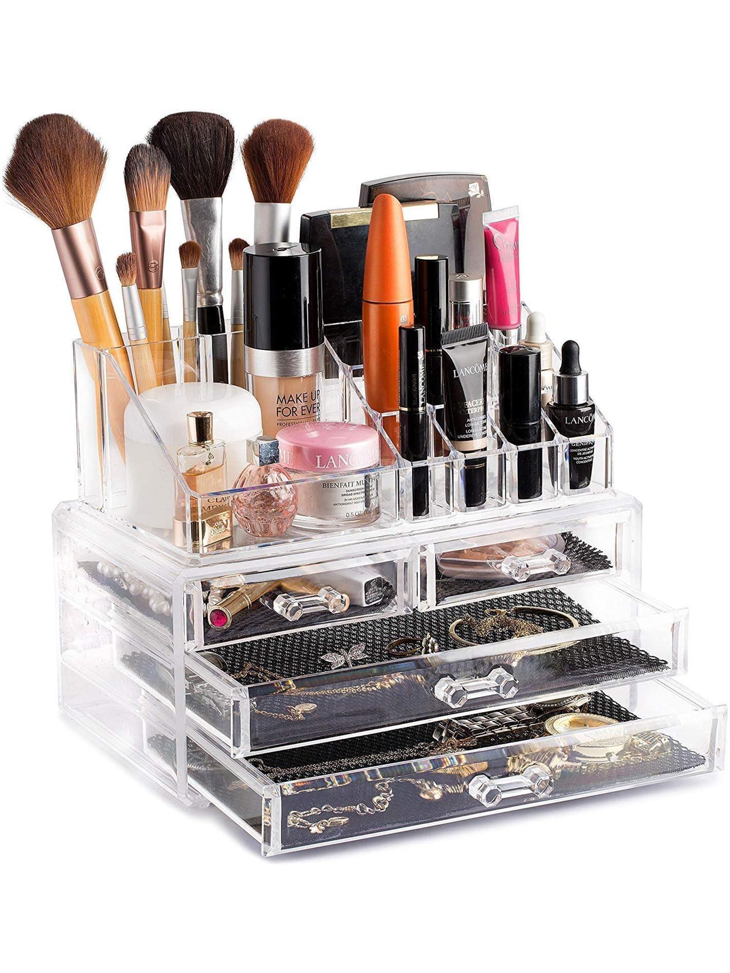Rikopin Cosmetic Storage Makeup Makeup Cosmetic Drawer Stylish Transparent Acrylic Cosmetic Acrylic Case for Women Box, Box, Case, Box, Organizer,