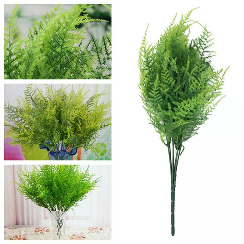 Home Floral Accessories 7 Branches Artificial Asparagus Fern Grass Plant Flower