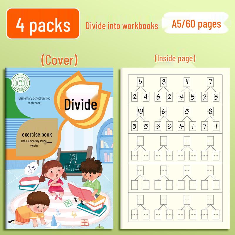 A5 Math Decomposition Book for Kindergarten To Third Grade