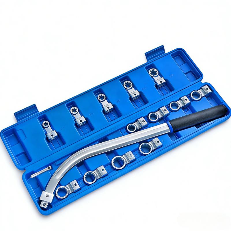 15pcs/set of Car Engine Belt Adjustable Wrench for Disassembly and Assembly of Idler Pulley Tensioning Special Auto Repair Tool Set