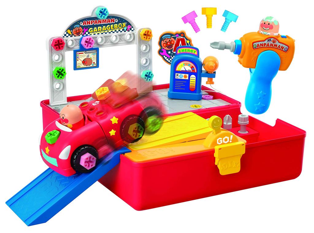 Anpanman Freshly Assembled DIY Open and Screw Screw Garage Box Maintain!