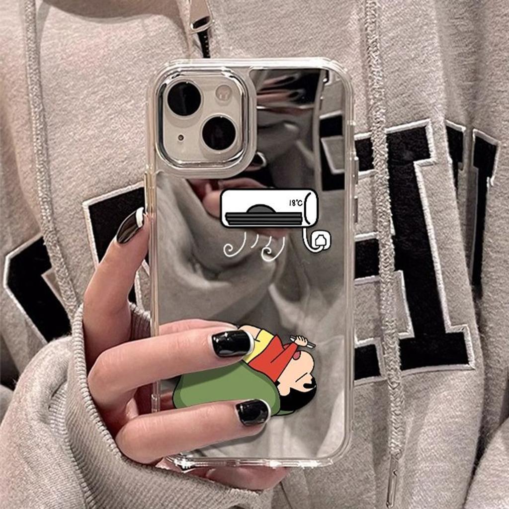 For Xiaomi 14PRO Mirror Puff Case Cartoon Mirror Phone Case Cooling Summer for Redmi NOTE13PRO