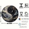 Metal Wall Art Yin Yang Decor Aluminum Round Wall Decor Weather Resistant Modern Home Decor High Definition Print