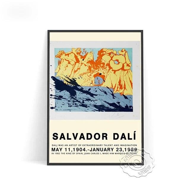 

Плакат выставки музея Сальвадора Дали, Настенная живопись «Постоянство памяти», Настенное искусство в стиле сюрреализм, Винтажные репродукции картин Дали без рамки 21*30cm