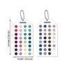 Color Analysis Template Cards 2 Pieces Portable Double-Sided Guide Acrylic Color Matching Guide with Bead Chain for Outfit