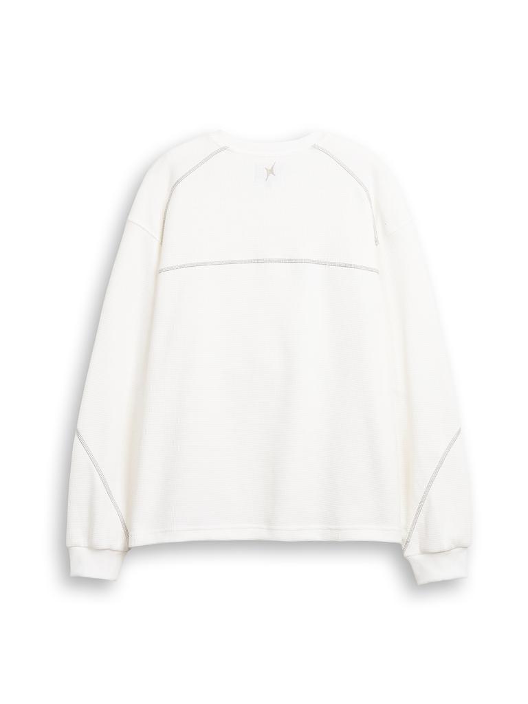 HERVINO Waffle Stitch Long Sleeve [Ivory]