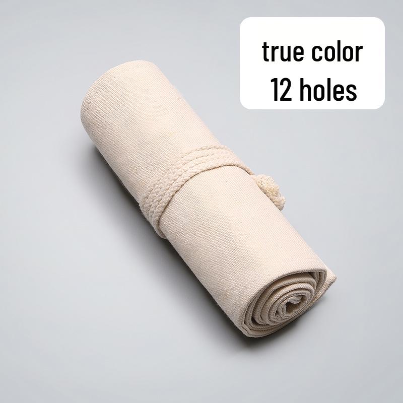 

Canvas Pencil Roll - Sketch & Color Holder (12/24/36/48/72 Slots) - Creative and Simple Pencil Case