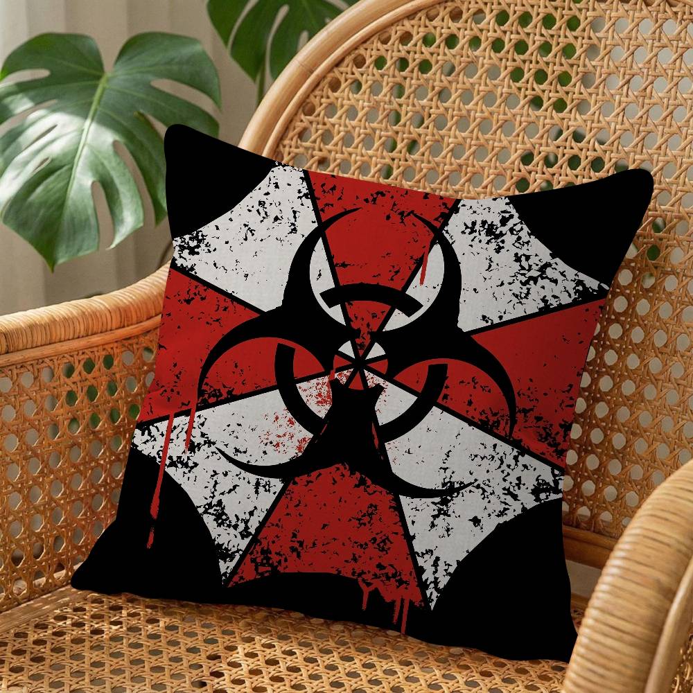 Game R-Resident E-Evil U-Umbrella Pillowcase Toon Gift Cushion Cover Bedroom Home Sofa Chair Seat Decor Pillow Case