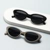 YX small frame cat's eye black super sunglasses women's new retro glasses repairing and showing white sunglasses women's OZ
