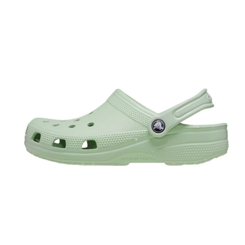 Crocs Classic Clog Leatherette Lightweight and Comfortable Commuter Versatile Hole Shoes Unisex Cream Green