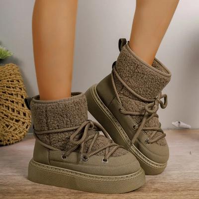 Fashion Women's Snow Boots Flat Shoes Thick Sole Fur Warm Cotton Shoes 2024 Hot Selling Winter New Casual Short Plush Ankle Boots
