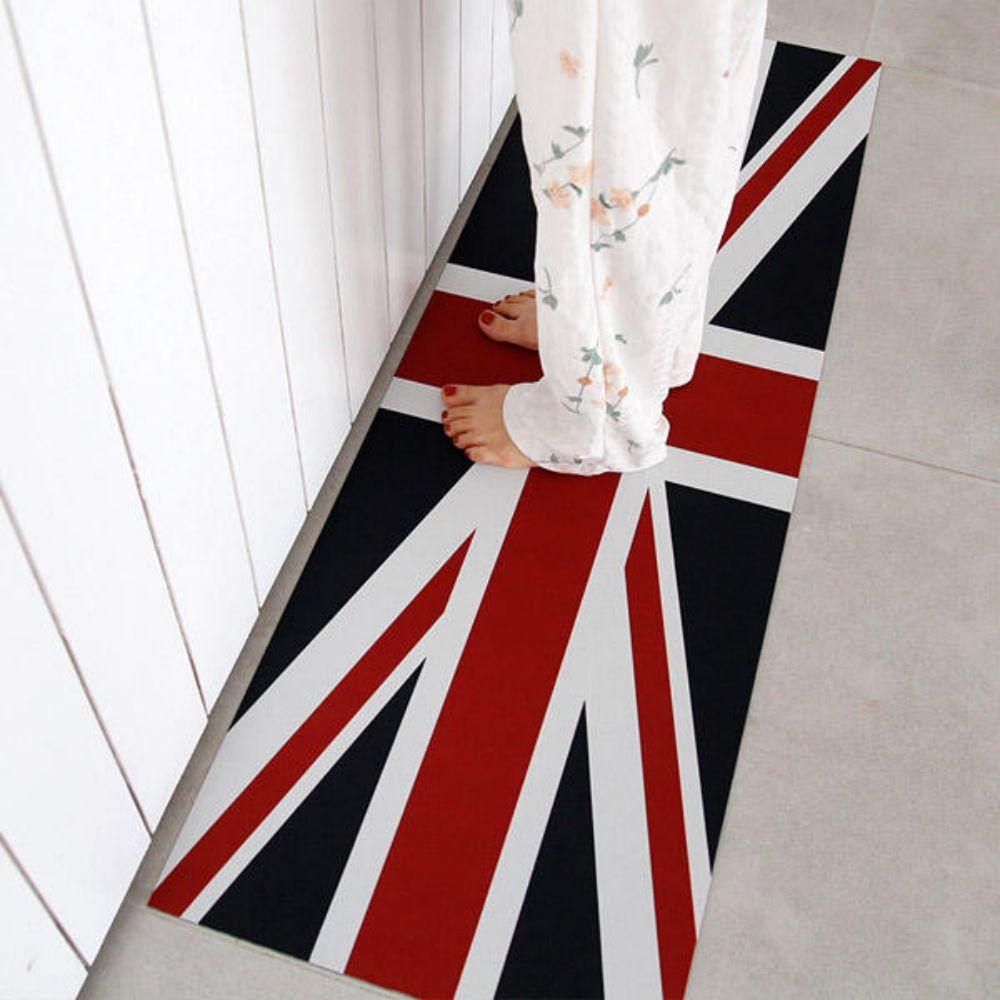 1/2 PCS Kitchen Carpet, Vintage British Flag Floor Mat, Entrance Welcome Door Mat, Laundry Room Corridor Carpet