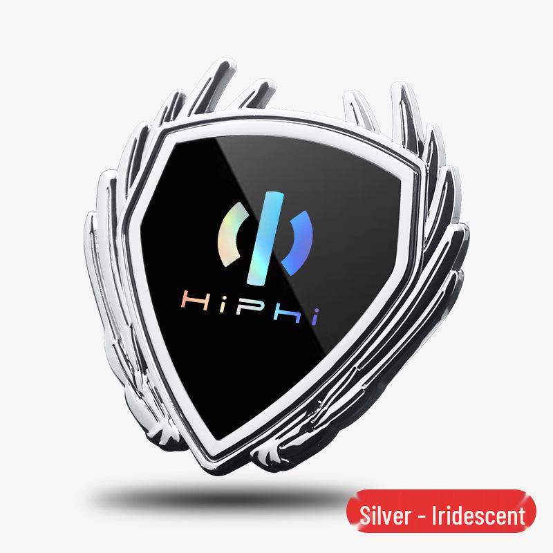 HiPhi X/Y/Z Car Metal Wing Badge - Decorative Car Emblem Sticker