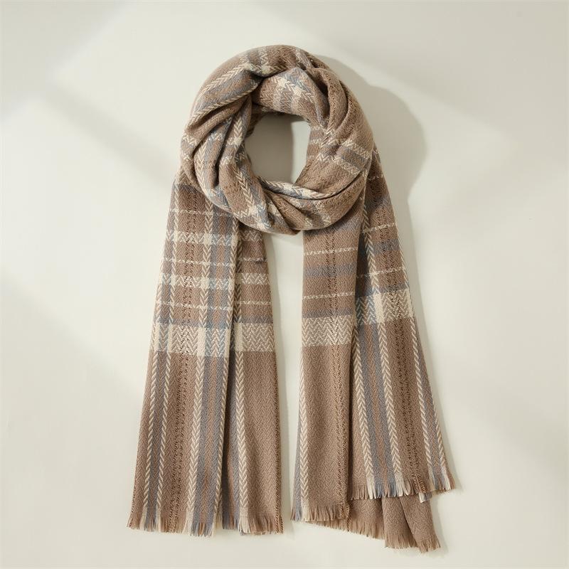 Imitation Cashmere Scarf Women's 2025 New Sweet Warm Medium and Long Scarf Autumn and Winter Shawl Scarf
