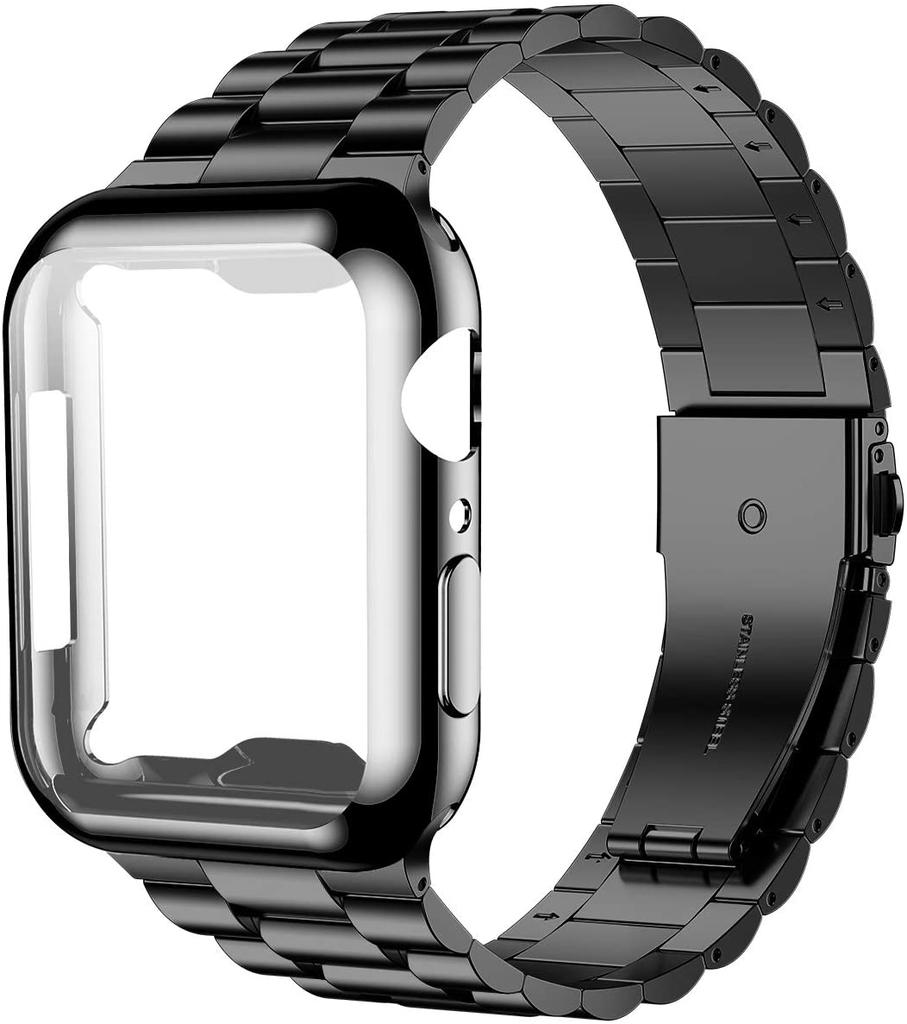 Case+Strap iWatch Band Ultra2 49mm Stainless Steel Metal Strap For Apple Watch 9 41 45MM 44mm 40mm SE Series 8 7 6 5 4 Cover