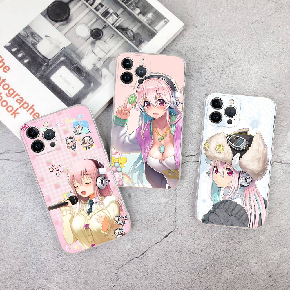 Classic Virtual Singer Super S-Sonico Phone Case For IPhone 17 16 15 14 13 11 12 Pro Max 16 Plus Transparent