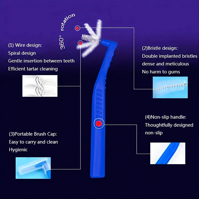Szczoteczki międzyzębowe Higiena jamy ustnej Nić dentystyczna Szczoteczka Główka do nitkowania Aparaty ortodontyczne Do czyszczenia Narzędzie do czyszczenia zębów Kształt L/I Wykałaczka