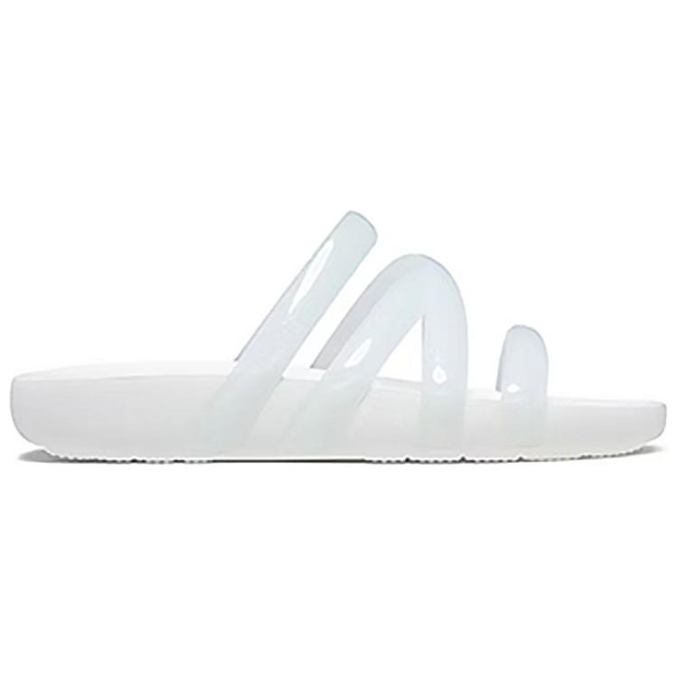 Crocs Sandali Ciabatte da Donna con Punta Aperta, Slip-On, Suola in Gomma, Asciugatura Rapida, Antibatterici, Bianco 208537-100