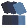 Pack of 12 Denim Patch DIY Clothing Outside Inside Decoration Self-adhesive Patches Set Pants Jeans Repair for Shirt Jacket