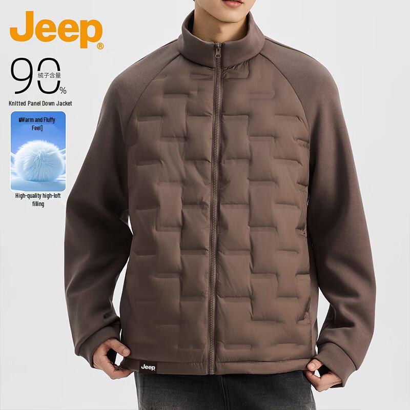 JEEP Men s Lightweight Stand Collar Down Jacket M