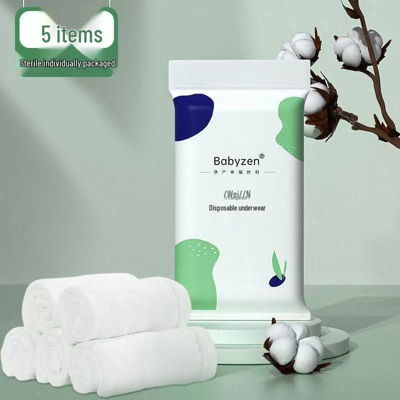 Antibacterial No-Wash Disposable Underwear for Pregnant and Postpartum Women - Individually Packaged for Travel and Daily Use