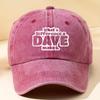 DAVE Letter Print Baseball Cap Unisex Outdoor Fashionable Versatile Trendy European and American Minimalist Style Peaked Cap
