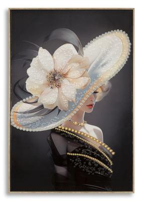 Laquared Wall Panting With Frame Wien Hat -A- 62X4X92 Cm