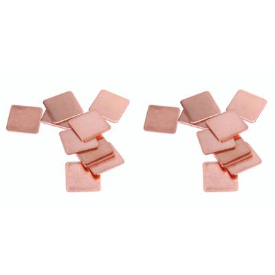 10 Pcs 20mmx20mm 0.3mm Heatsink Copper Shim Thermal Pads for Laptop
