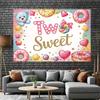 2D Two Sweet 2nd Birthday Backdrop Donut Candy Theme