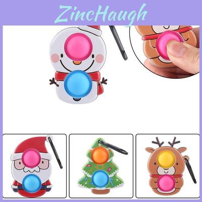 Lovely Double-sided Christmas Pop It Sensory Fidget Toy For Stress Relief And Fun