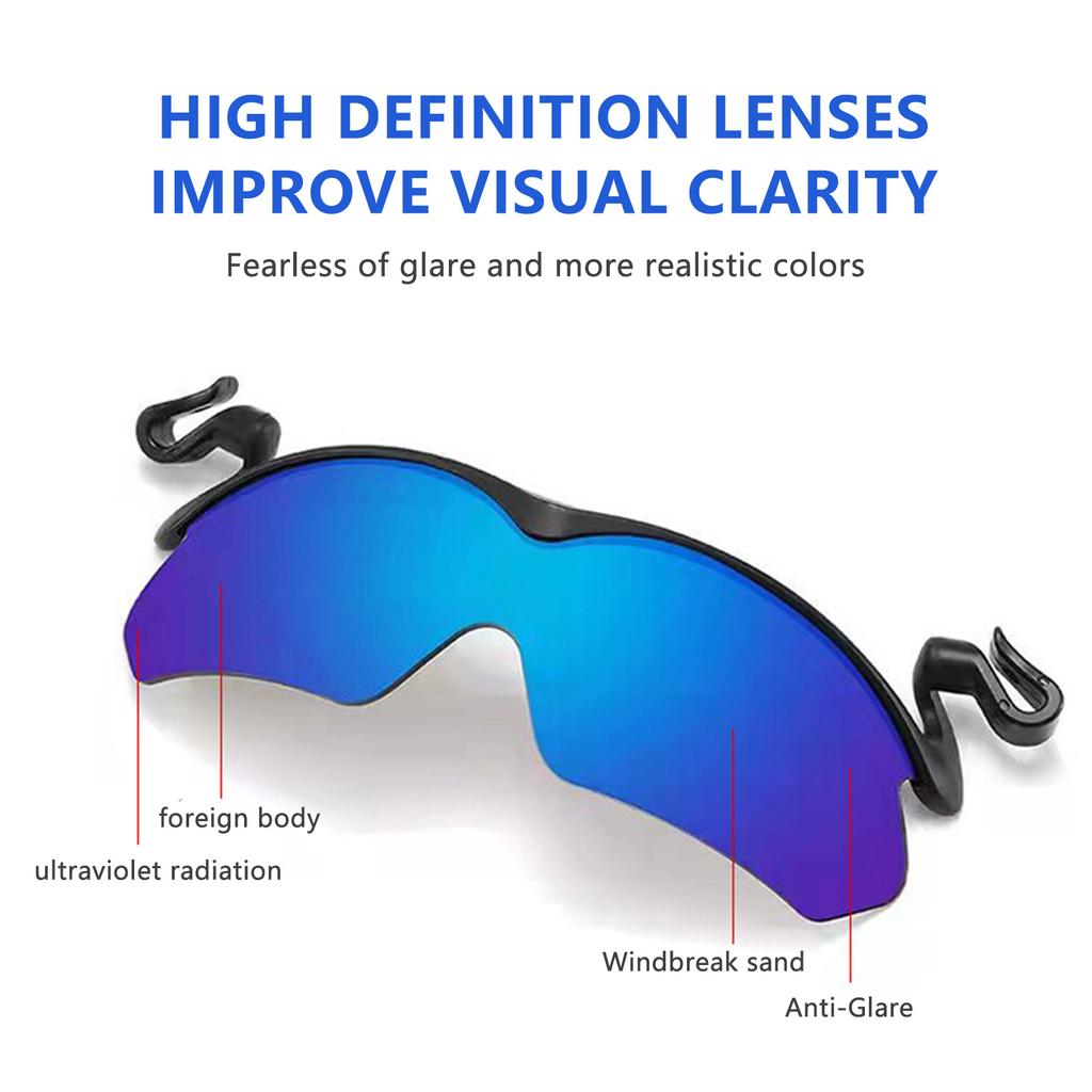 Clip Cap Sports Sunglasses Strong Sunlight Protection Beach Sunglasses for Sports and Outdoor Activities