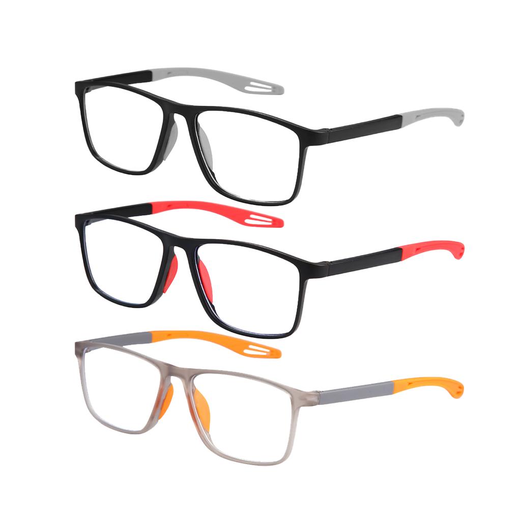 1/2/3/4/5pcs Auto-Focus Blue Light Blocking Reading Glasses – Anti-Fatigue Unisex Oversized Frames with Spring Hinges